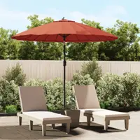 vidaXL Umbrelă de soare de exterior, stâlp aluminiu, cărămiziu, 250 cm