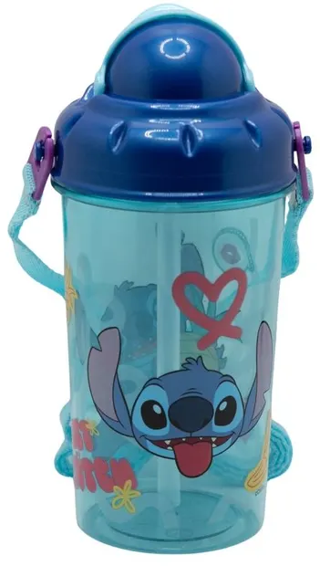 Sticlă cu pai Stor Stitch - 465 ml