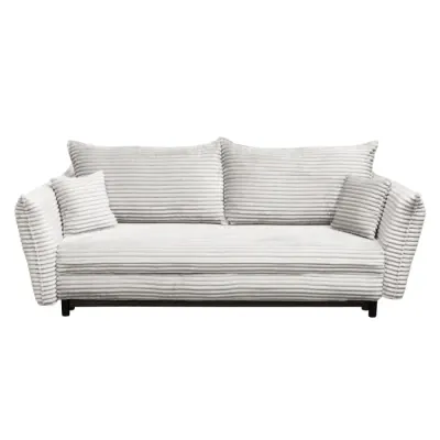 Canapea CAMILLE T extensibila, 3 locuri, cu arcuri si lada depozitare, bej, 238x115x95 cm