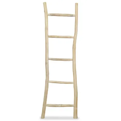 vidaXL Scară pentru prosoape cu 5 trepte, tec, 45x150 cm, natural