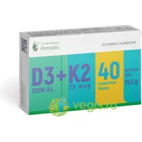 Vitamina D3 2000U.I + K2 75mcg 40cpr