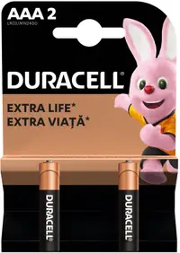 Baterii alcaline Duracell - Basic, AAA, 2 buc.