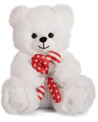 Jucărie de pluș Amek Toys - Ursuleț cu bastoane de zahar, 33 cm