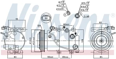 Compresor climatizare aer conditionat potrivit KIA OPTIMA 1.7D 03.12