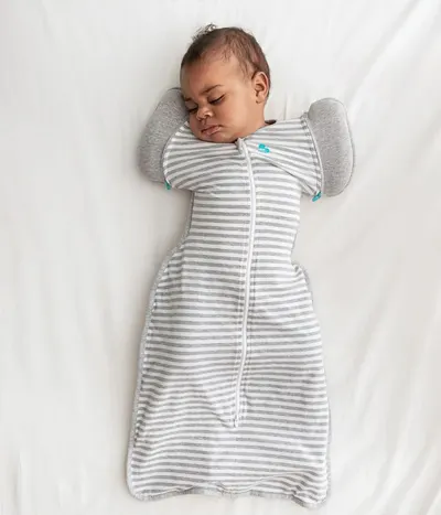 Sac de dormit de tranzitie pentru infasat si rostogolit Love to Dream Swaddle Up Gri M 6-8.5 kg 1 Tog