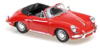 Model de colecție MINICHAMPS Contemporary: Automobile - Porsche 356 C Cabriolet Red 1965