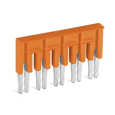 Jumper; insulated; 5-way; Nominal current 30 A; orange