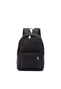 Rucsac din material textil cu buzunar frontal - Negru