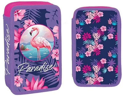 Penar cu rechizite S. Cool - Paradise, 2 fermoare, 29 piese