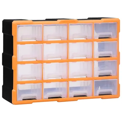 vidaXL Organizator cu 16 sertare medii, 52x16x37 cm