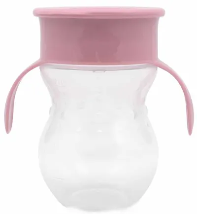 Cană antivărsare Lorelli - 360°, 270 ml, roz