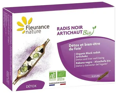 Ridiche neagră bio și anghinare, 10 fiole, Fleurance Nature