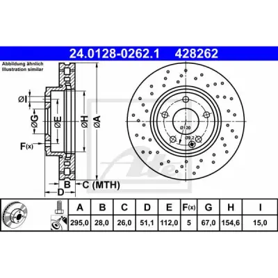 Disc frana ATE 24.0128-0262.1