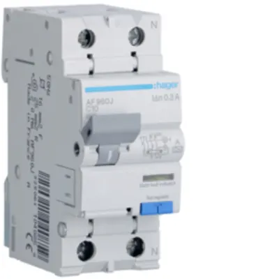 Disjunctor diferențial P+N 10A/300mA, C, 6kA, tip A
