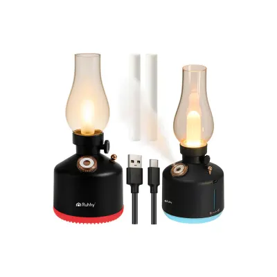 Umidificator de aer cu difuzor de aromaterapie, lampa LED RGB retro, rezervor 280 ml, atomizare, 25–40 ml/h