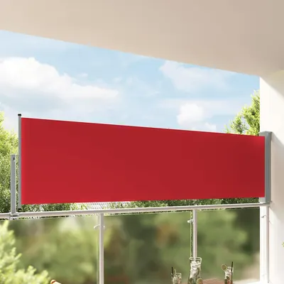 vidaXL Copertină laterală retractabilă de terasă, roșu, 100 x 300 cm