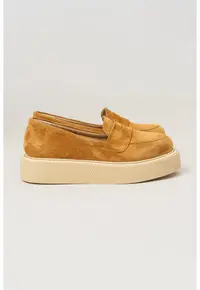 Pantofi loafer din piele intoarsa - Dune - Camel - Maro camel