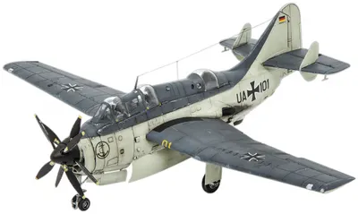 Model de asamblat Revell Militar: Avioane - Avion de vânătoare britanic Fairey Gannet AS.1/AS.4, 120 piese
