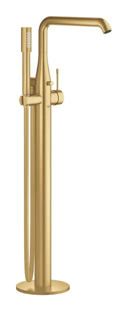 Baterie de cada Grohe Essence 23491GN1, montare pe podea, 1/2 inch, monocomanda, include set de dus, pivotanta, o pulverizare, necesita set fixare, mat, Cool sunrise
