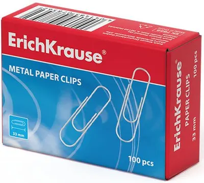 Agrafe de hartie Erich Krause - 33 mm, 100 bucati