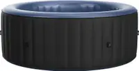 Jacuzzi rigid gonflabil MSpa - Bergen, rotund, 8 locuri, 1120 l, negru/albastru