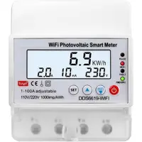 Contor de energie WIFI bidirectional, 100A, pentru panouri fotovoltaice, intrerupator monofazat SINOTIMER, DDS6619-WIFI
