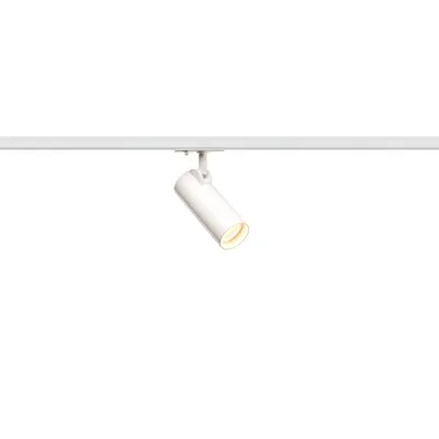 Iluminat decorativ pe sina, Helia Melodii 50 TRACK, pata alba pentru 1 circuite de inalta tensiune, cu LED-uri, 3000K, alb, 35 °, incl. 1 adaptor circuit