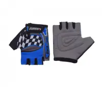 Manusi ciclisti copii, RaceLine, culoare negru albastru, marime 3XS