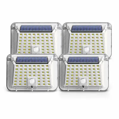 Set 4 x Lampa solara 90 LED Jortan, senzor de miscare