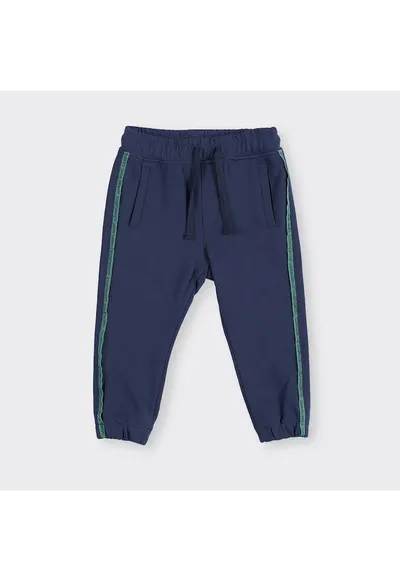 Pantaloni sport - Gaming Mode - Bleumarin cu dunga Verde - pentru baietei - Bleumarin/Bleumarin
