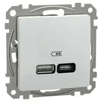 Sedna Design, Priza de incarcare USB A+C, 21W, PD, PPS, alb