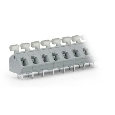 PCB terminal block; push-button; 2.5 mm²; Pin spacing 7.5/7.62 mm; 6-pole; CAGE CLAMP®; commoning option; 2,50 mm²; gray