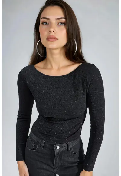 Bluza - Negru - Jerseu