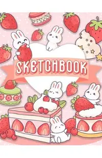 Sketchbook: 120 Blank Pages w/ mini Kawaii character (Sketchbook for Kids)