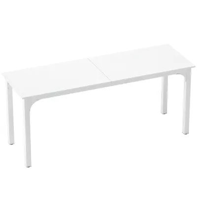 HOMCOM Birou, birou de calculator 180 cm cu blat mare pentru 2 persoane, pentru muncă la domiciliu sau studiu, alb | Aosom Romania