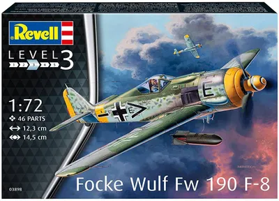 Model asamblat Revell - Avion militar Focke Wulf Fw 190 F-8 (03898)