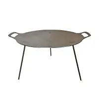 Disc otel 60cm pentru picnic, gatit, copt, prajit, cu 3 picioare detasabile