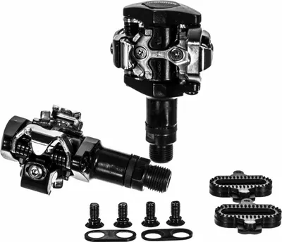 Pedale Shimano PD-M505 SPD negre + plăcuțe SM-SH51 negre