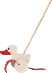 Jucarie din lemn de impins Goki - Ratusca