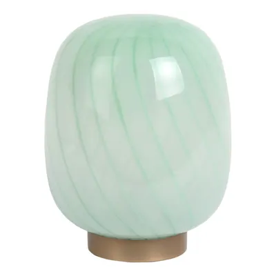 Veioză verde-deschis cu abajur din sticlă (înălțime 20 cm) Summer Globe – Leitmotiv