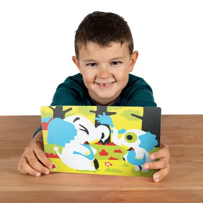 Set creativ - Coloreaza cu nisip - Animale prietenoase