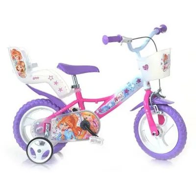 Bicicleta copii 3-5 ani, 12 inch, Winx, Dino Bikes DB124RL WX7