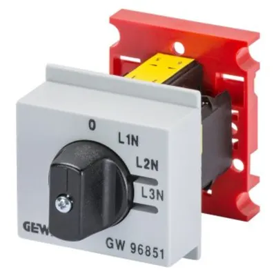 Voltmeter Selector Switch - 4 Positions Phase-Neutral - 3 Module