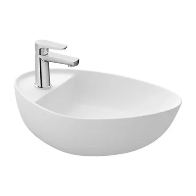 Lavoar pe blat, ceramica alba, 55x35.5x14 cm, Cersanit Moduo