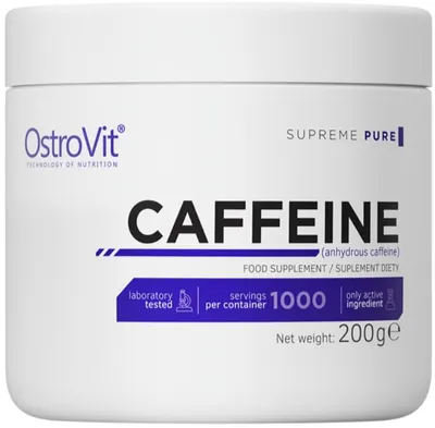 Caffeine Powder, fără gust, 200 g, OstroVit