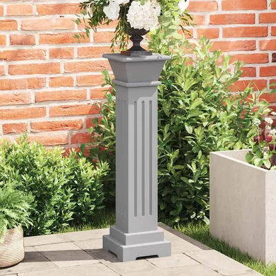 vidaXL Suport de plante clasic formă stâlp pătrat gri 17x17x66 cm MDF