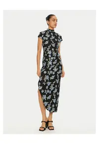 Rochie casual de dama negru - colorat