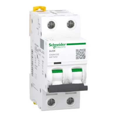 Acti9 Ic60N, Intreruptor Automat Miniatura, 2P, 32A, curba D