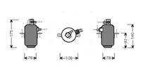 Uscator aer conditionat potrivit MERCEDES 123 (C123), 123 T-MODEL (S123), 123 (W123) 2.0-3.0D 01.76-12.85