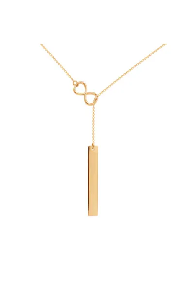 Colier infinit 1 cm placat cu aur de 18K